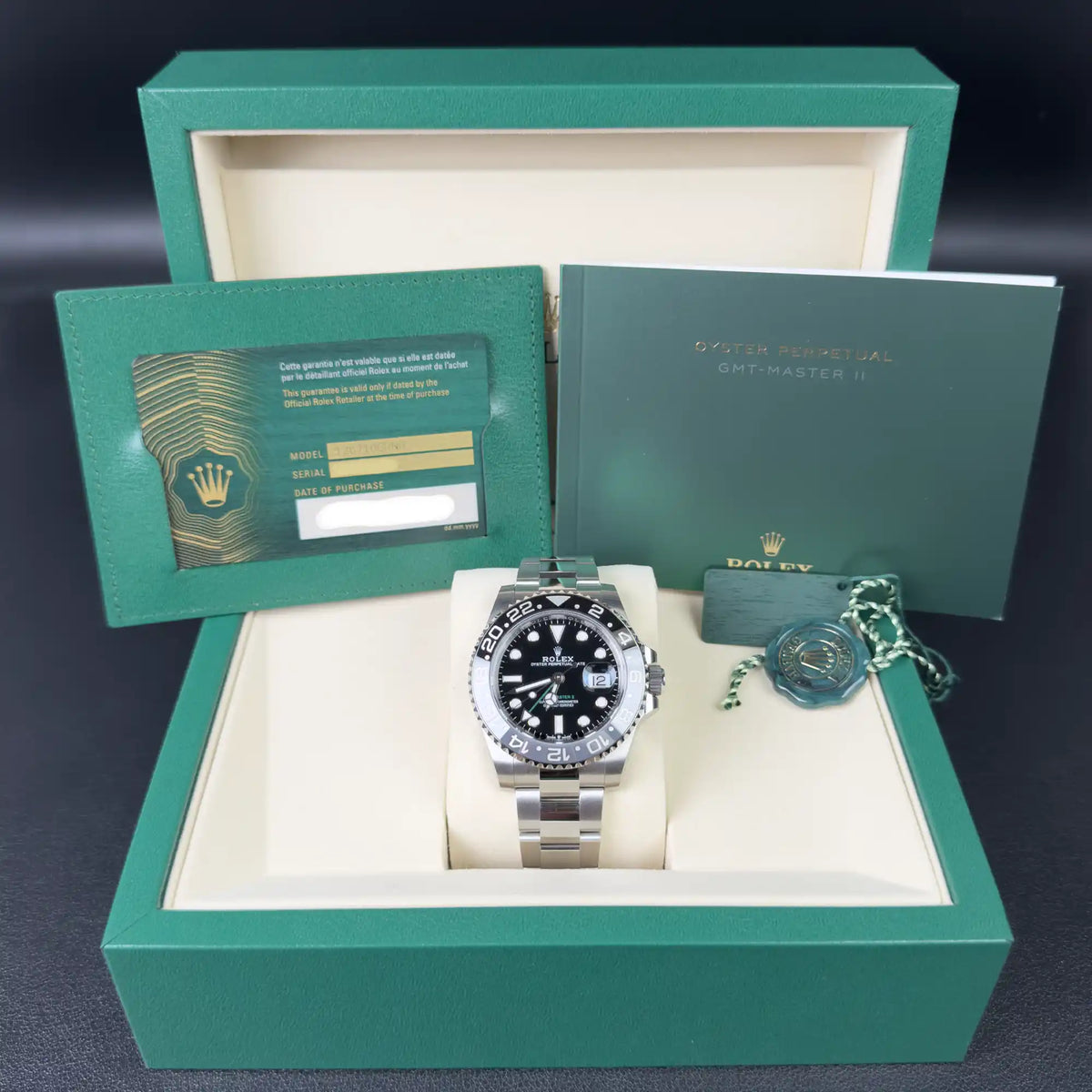 Rolex GMT Master II "Bruce Wayne" Oyster 126710GRNR - 2026 Unworn - New Card - Full set