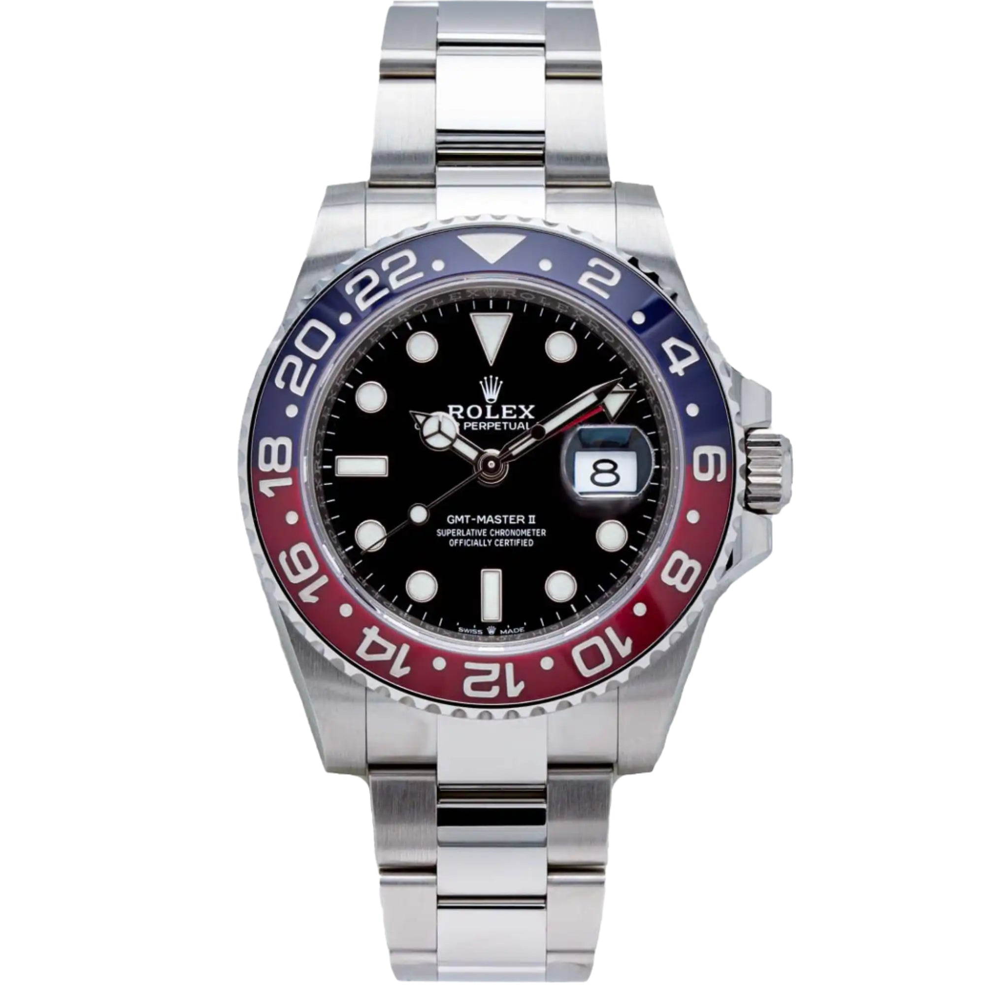 Rolex_GMT_Master_II_Pepsi_Oyster_126710BLRO_-_Front