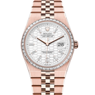 Rolex Land Dweller 36 Rose Gold White Diamond Dial Flat Jubilee 127285TBR - 2025 New Release