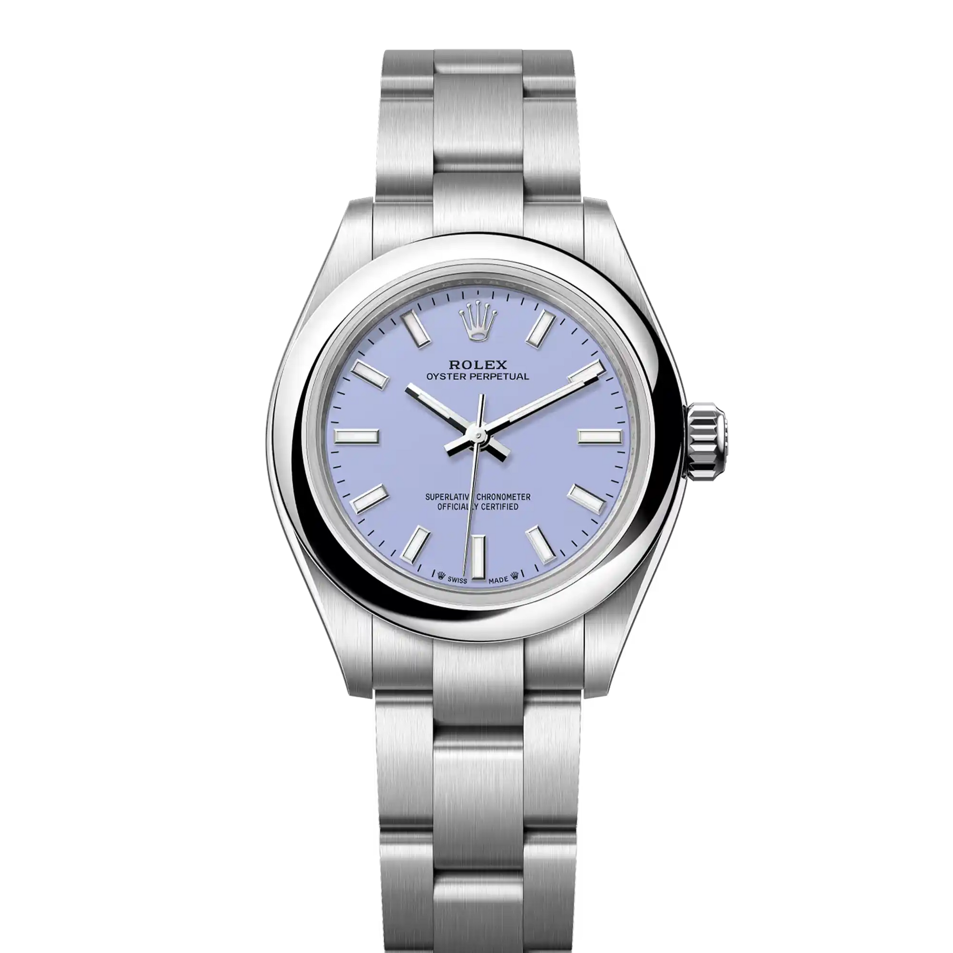Rolex Oyster Perpetual 28 Lavender Dial 276200 – Tiger River Watches