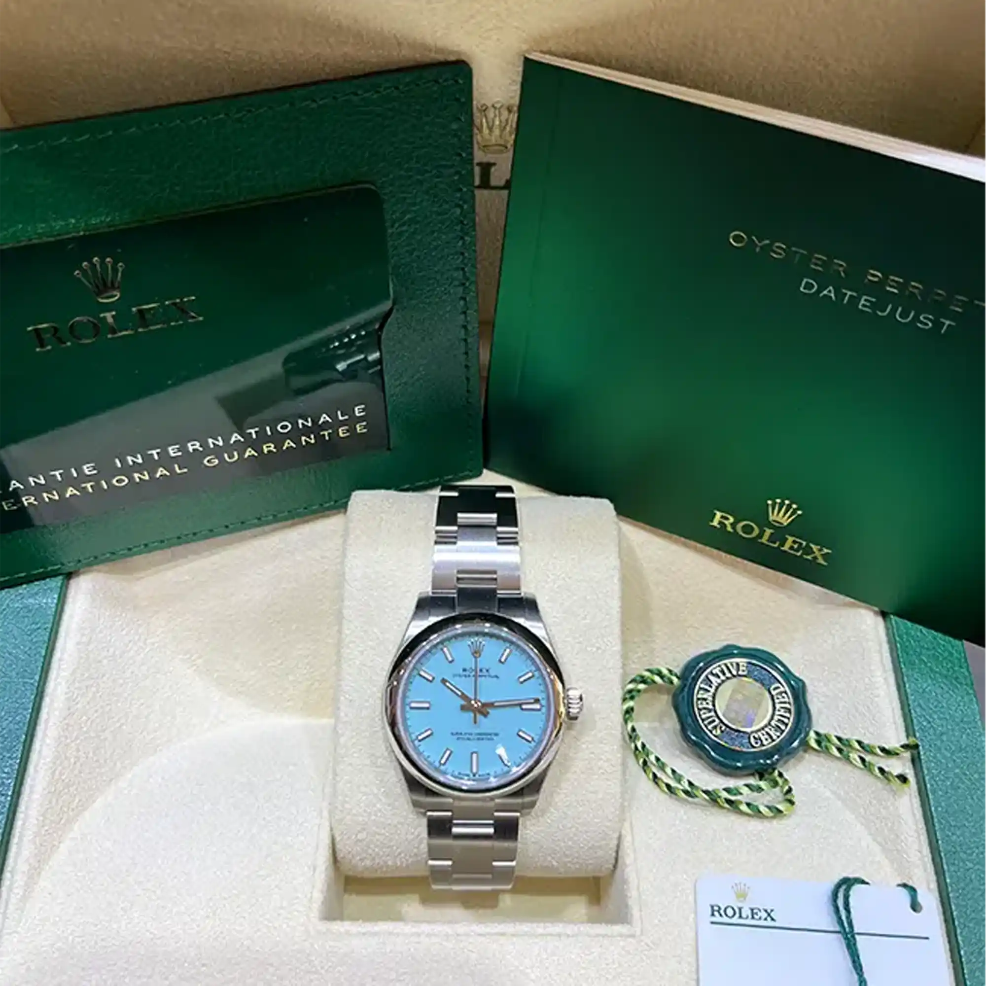 Rolex Oyster Perpetual 31 Tiffany Blue Dial 277200 - Full set