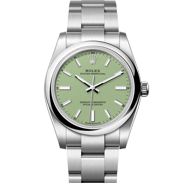 Rolex Oyster Perpetual 34 Pistachio Green Dial 124200 – Tiger