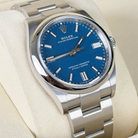 Rolex Oyster Perpetual 36 Med Blue Dial 126000 - Left