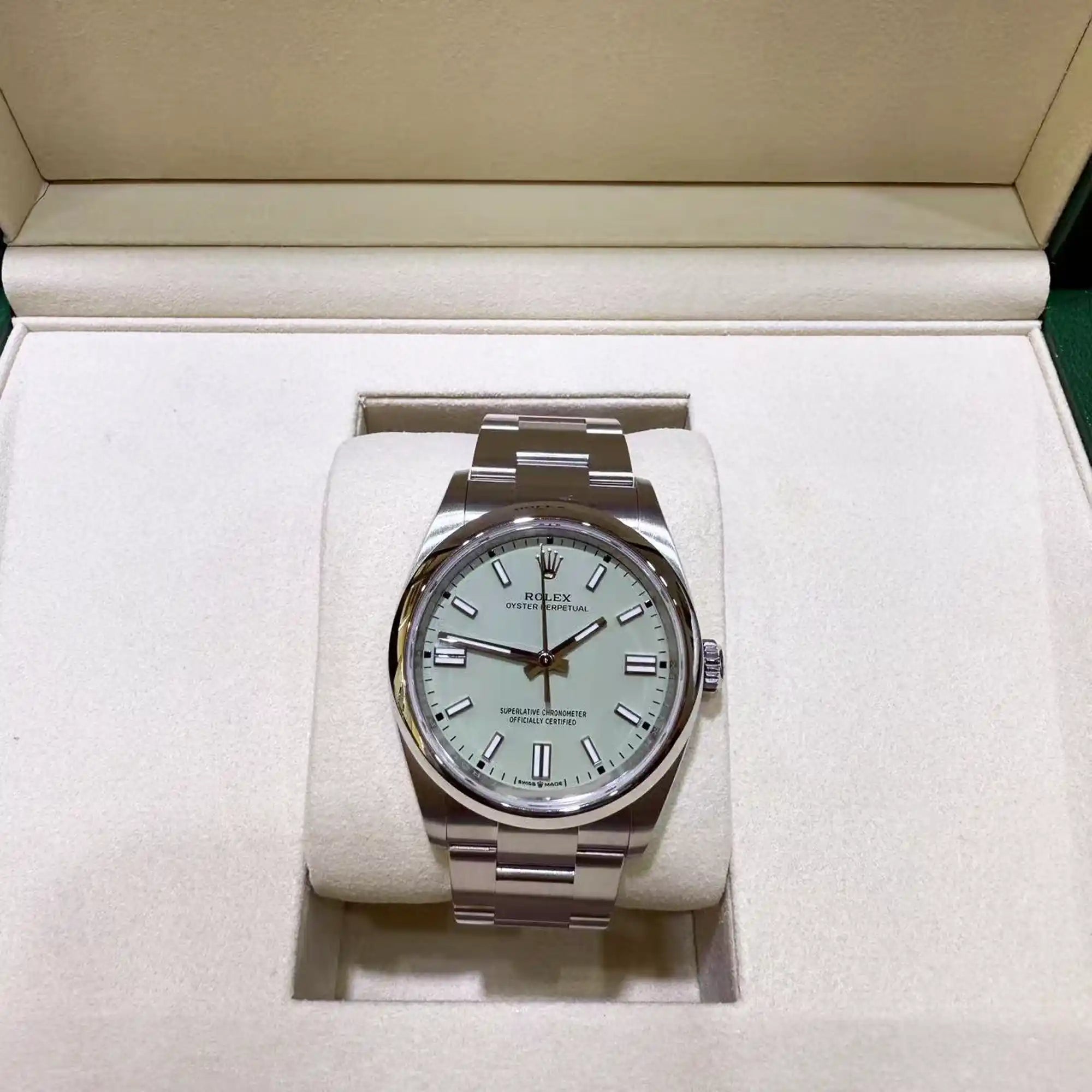 Rolex Oyster Perpetual 36 Pistachio Green Dial 126000 - 2025 New Releases - Front
