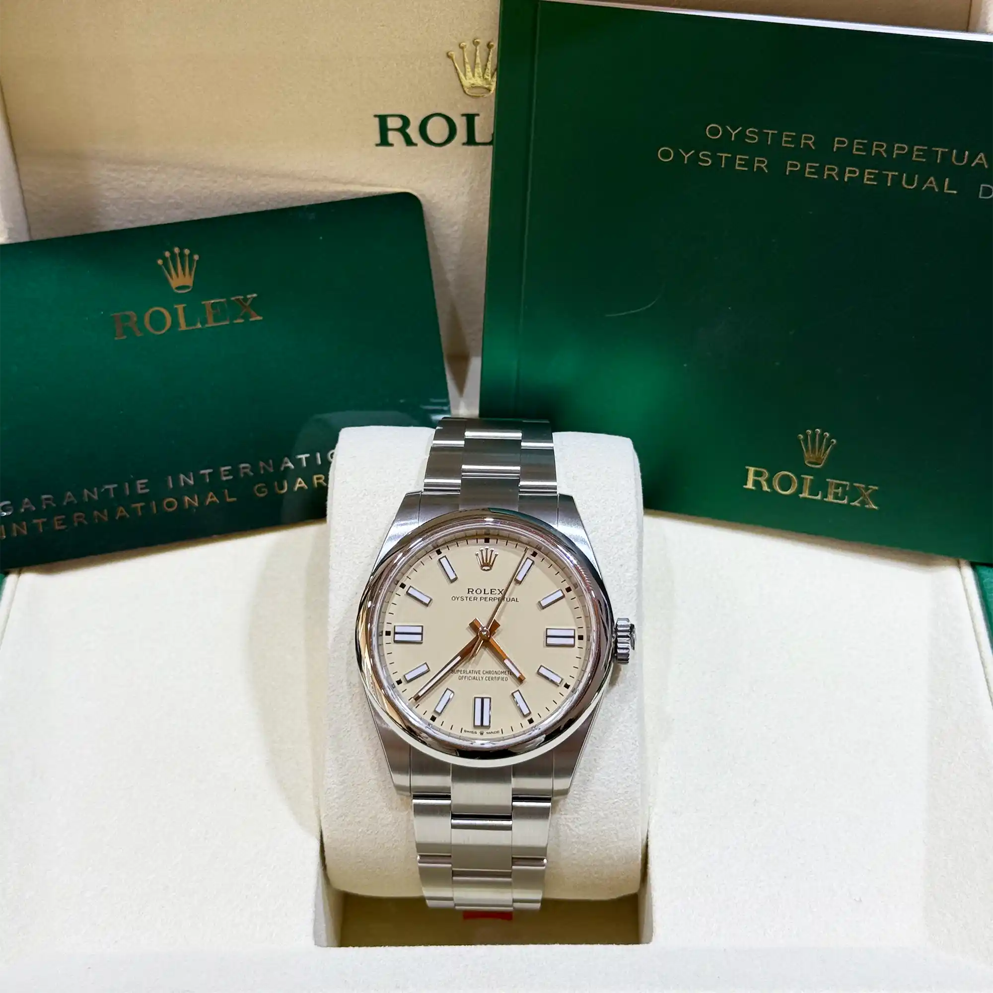 Rolex Oyster Perpetual 41 Beige Dial 134300 - Full set