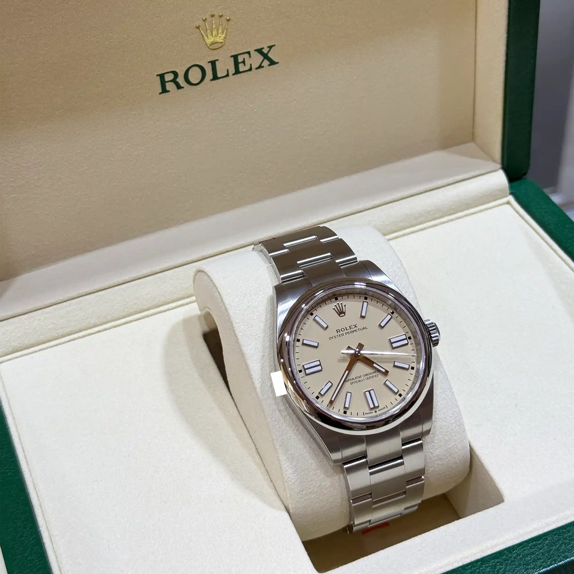 Rolex Oyster Perpetual 41 Beige Dial 134300 - Left