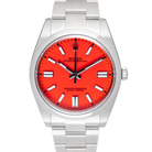 Rolex Oyster Perpetual 41 Coral Red Dial 124300 - Pre-Owned