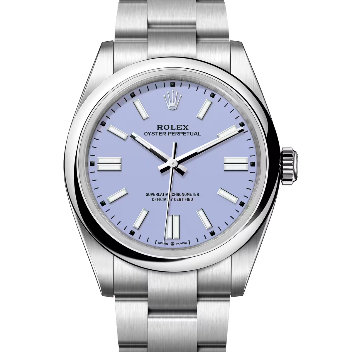 Rolex Oyster Perpetual 41 Lavender Dial 134300 – Tiger River Watches