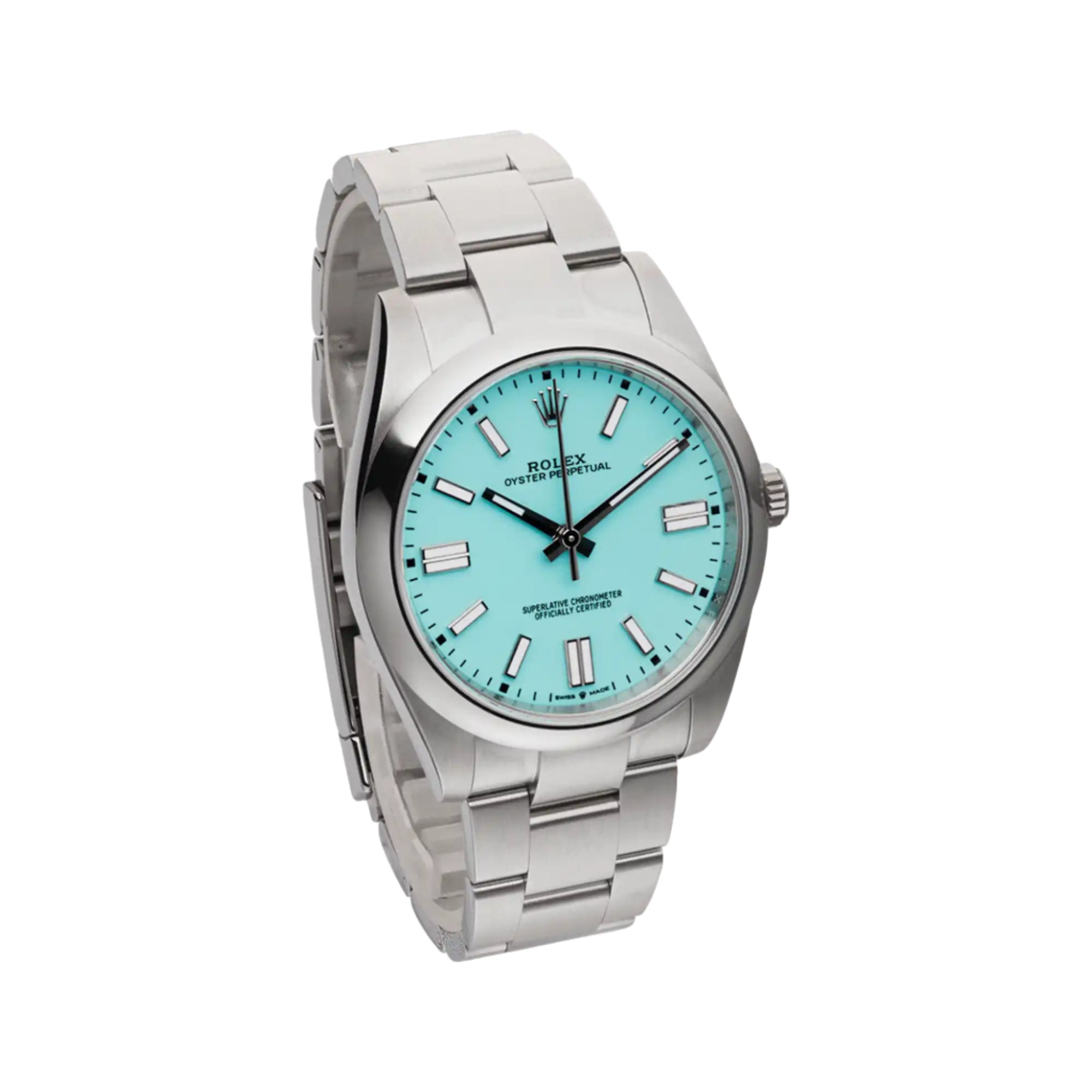 Rolex Oyster Perpetual 41 Tiffany Blue Dial 124300 - Side