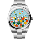 Rolex Oyster Perpetual 41 Turquoise Blue Celebration Dial 124300
