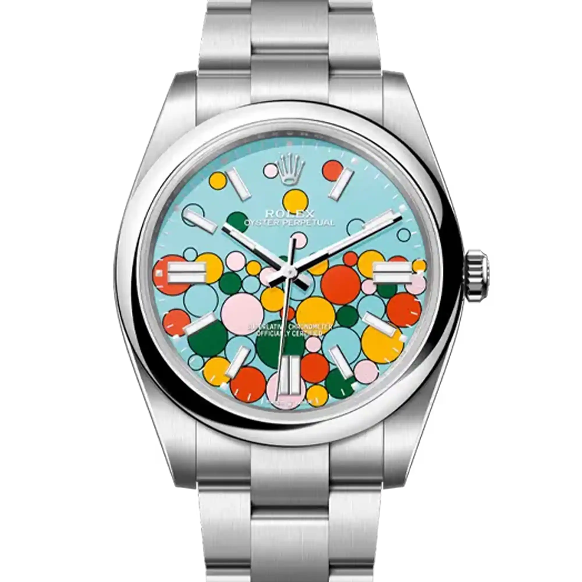 Rolex Oyster Perpetual 41 Turquoise Blue Celebration Dial 124300