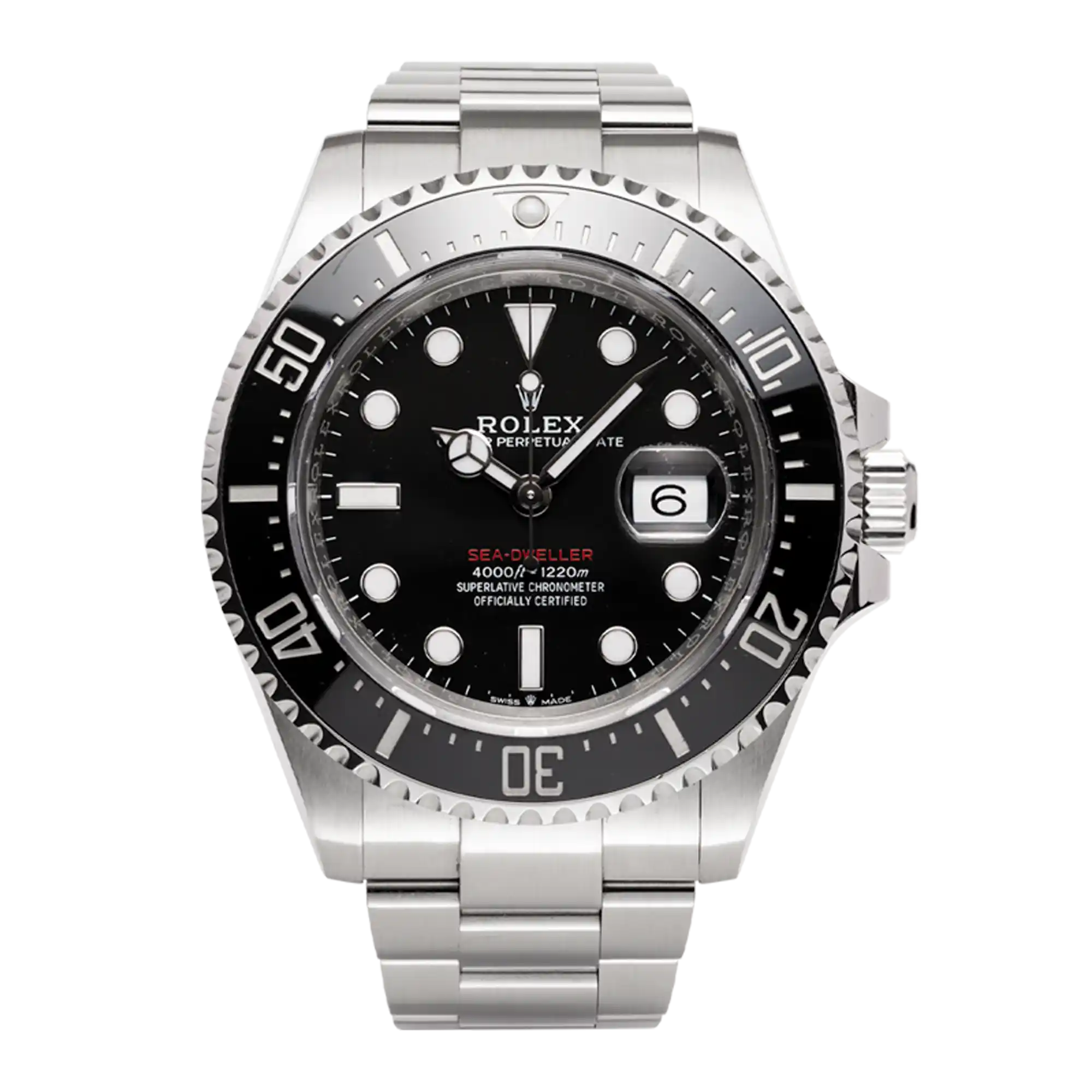 Rolex Sea-Dweller Red Lettering Black Dial 126600 - Front
