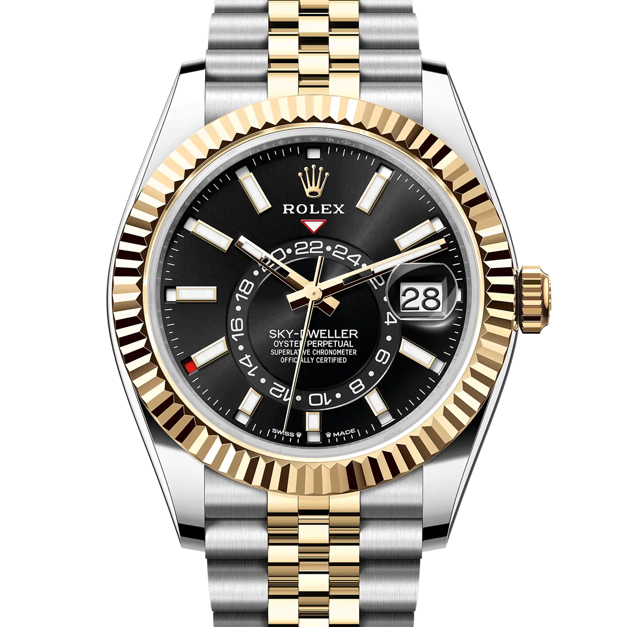 Rolex Sky Dweller Black Dial Oystersteel and Yellow Gold Jubilee 336933