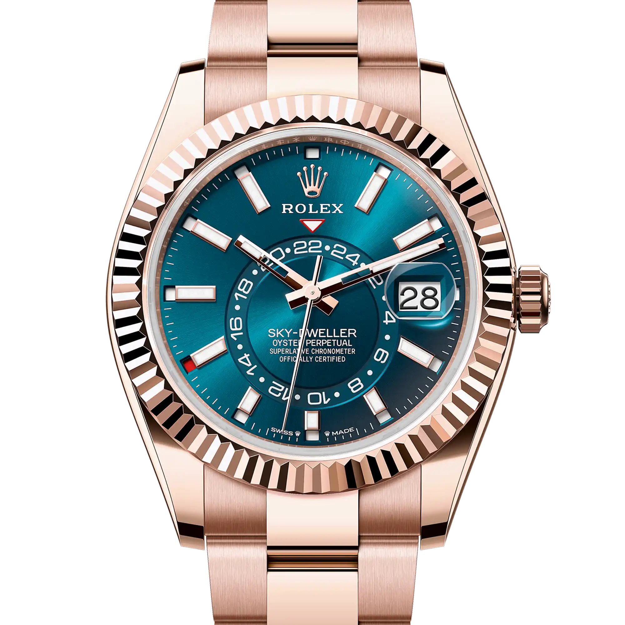 Rolex Sky Dweller Blue-Green Dial Rose Gold Oyster 336935