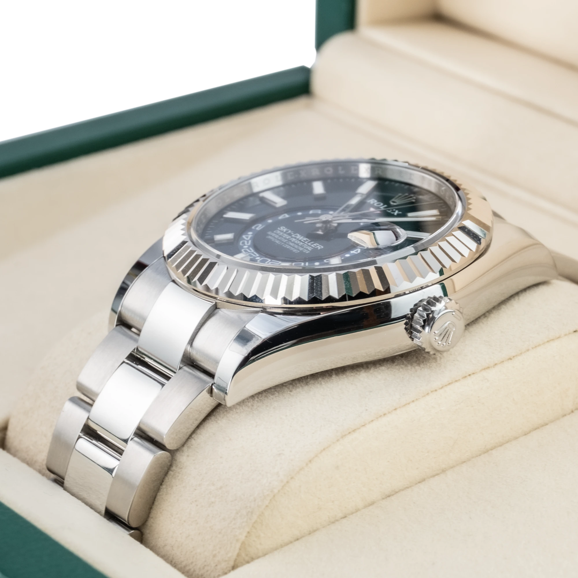 Rolex Sky Dweller Blue Dial Oystersteel and White Gold Oyster 336934 - Right
