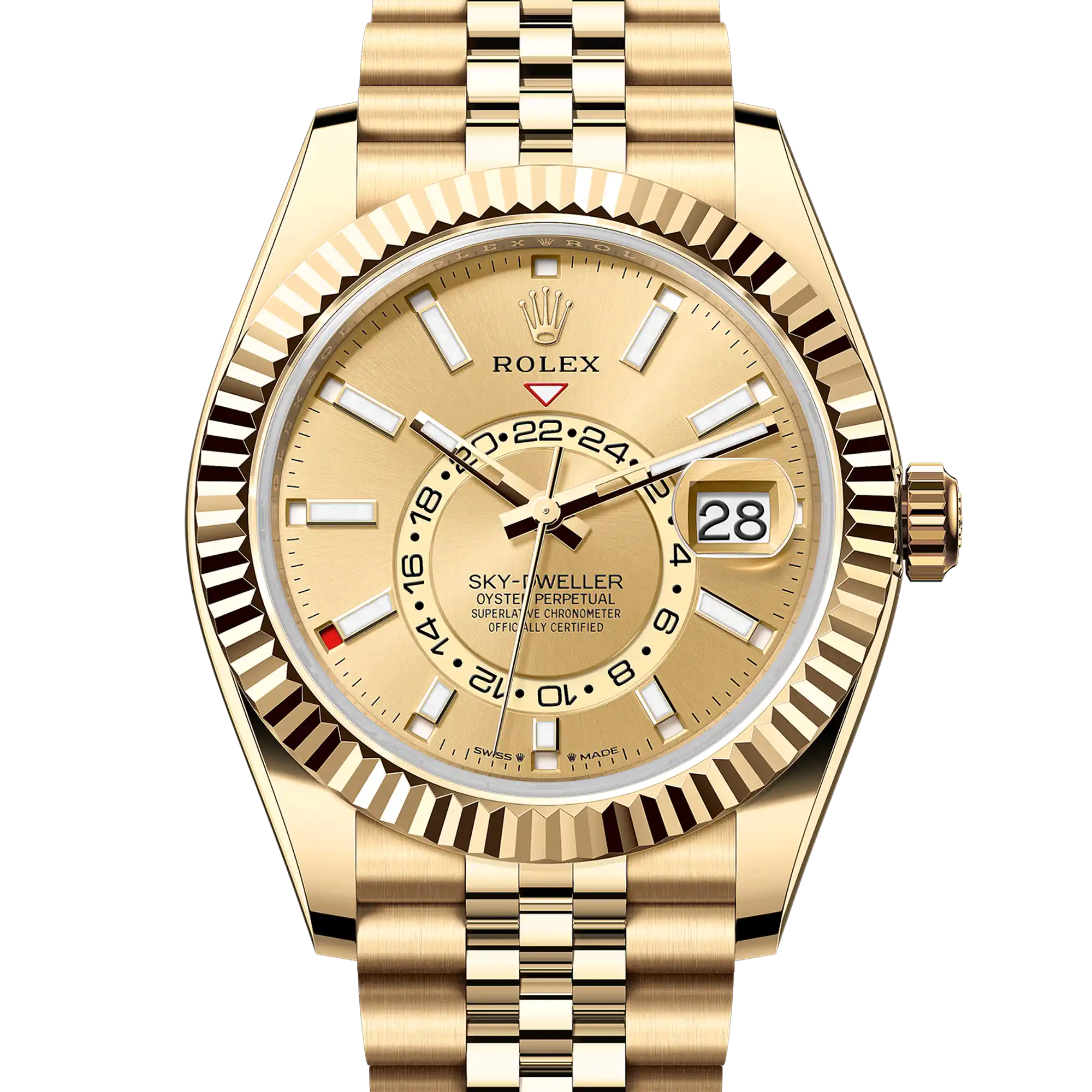 Rolex Sky Dweller Champagne Dial Yellow Gold Jubilee 336938