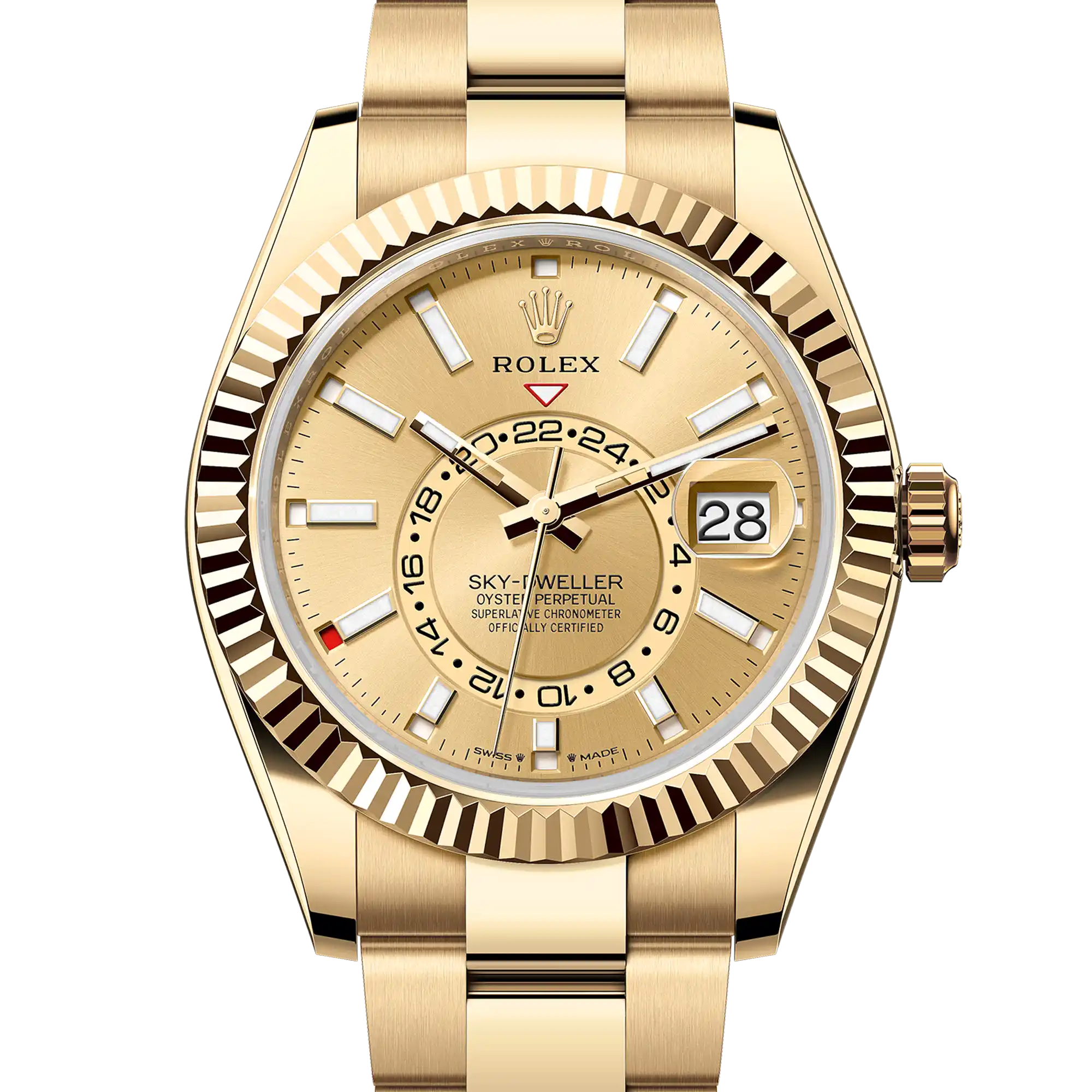 Rolex Sky Dweller Champagne Dial Yellow Gold Oyster 336938