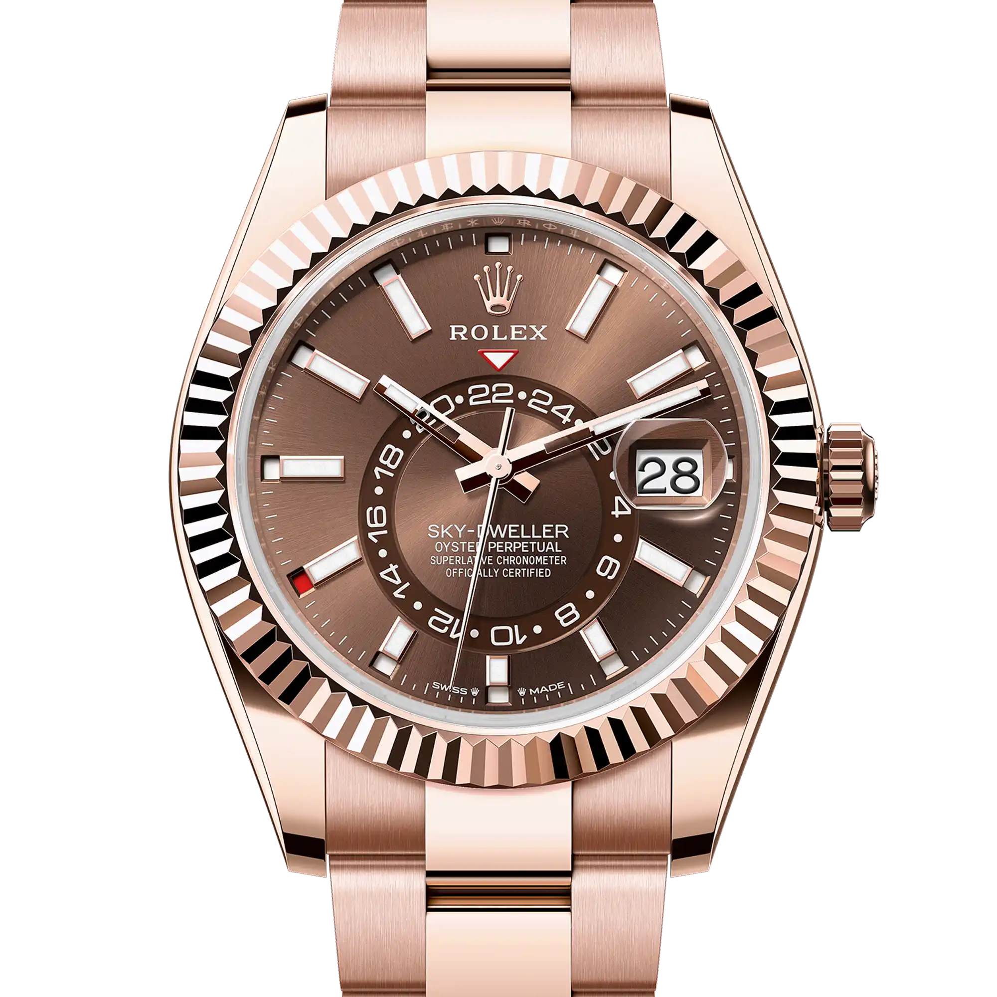 Rolex Sky Dweller Chocolate Dial Rose Gold Oyster 336935