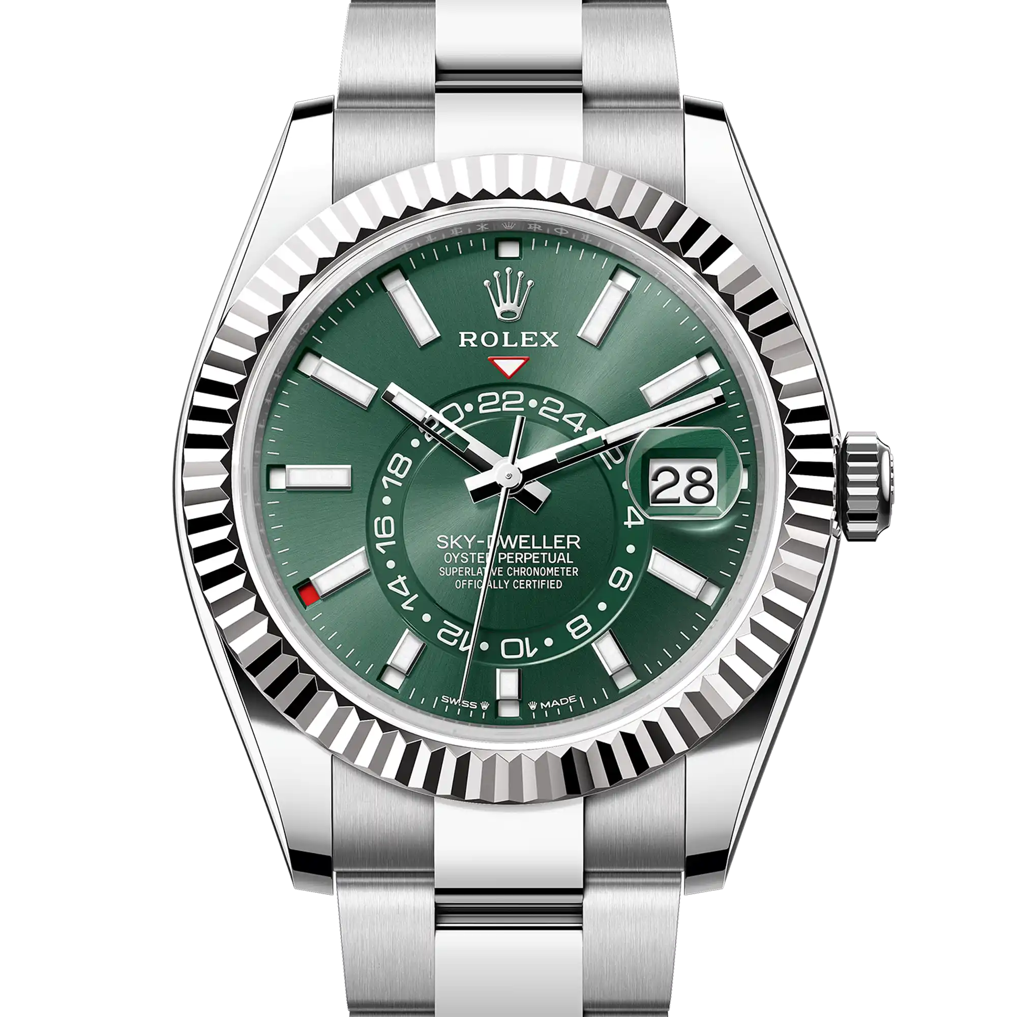 Rolex Sky Dweller Mint Green Dial Oystersteel and White Gold Oyster 336934