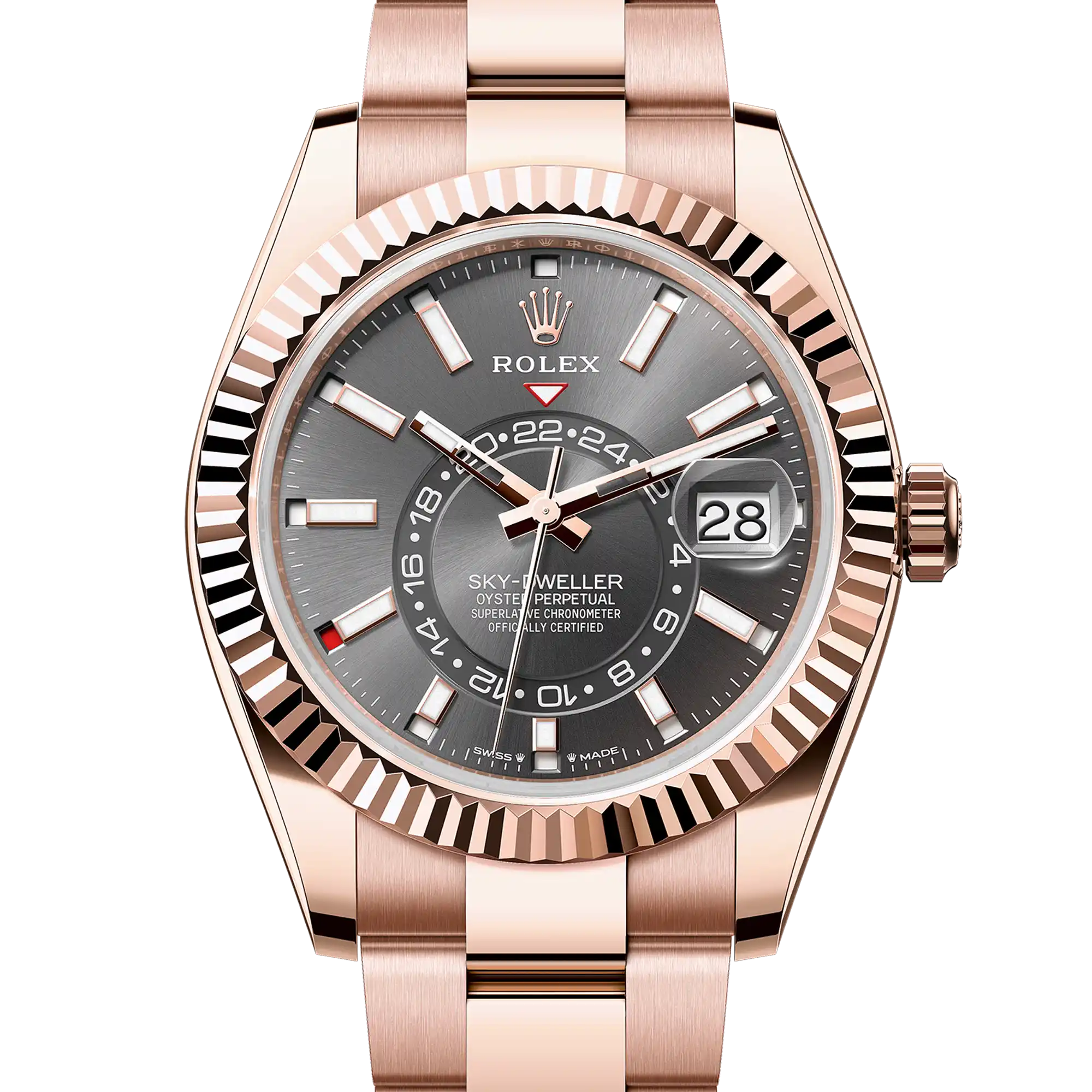 Rolex Sky Dweller Slate Dial Rose Gold Oyster 336935