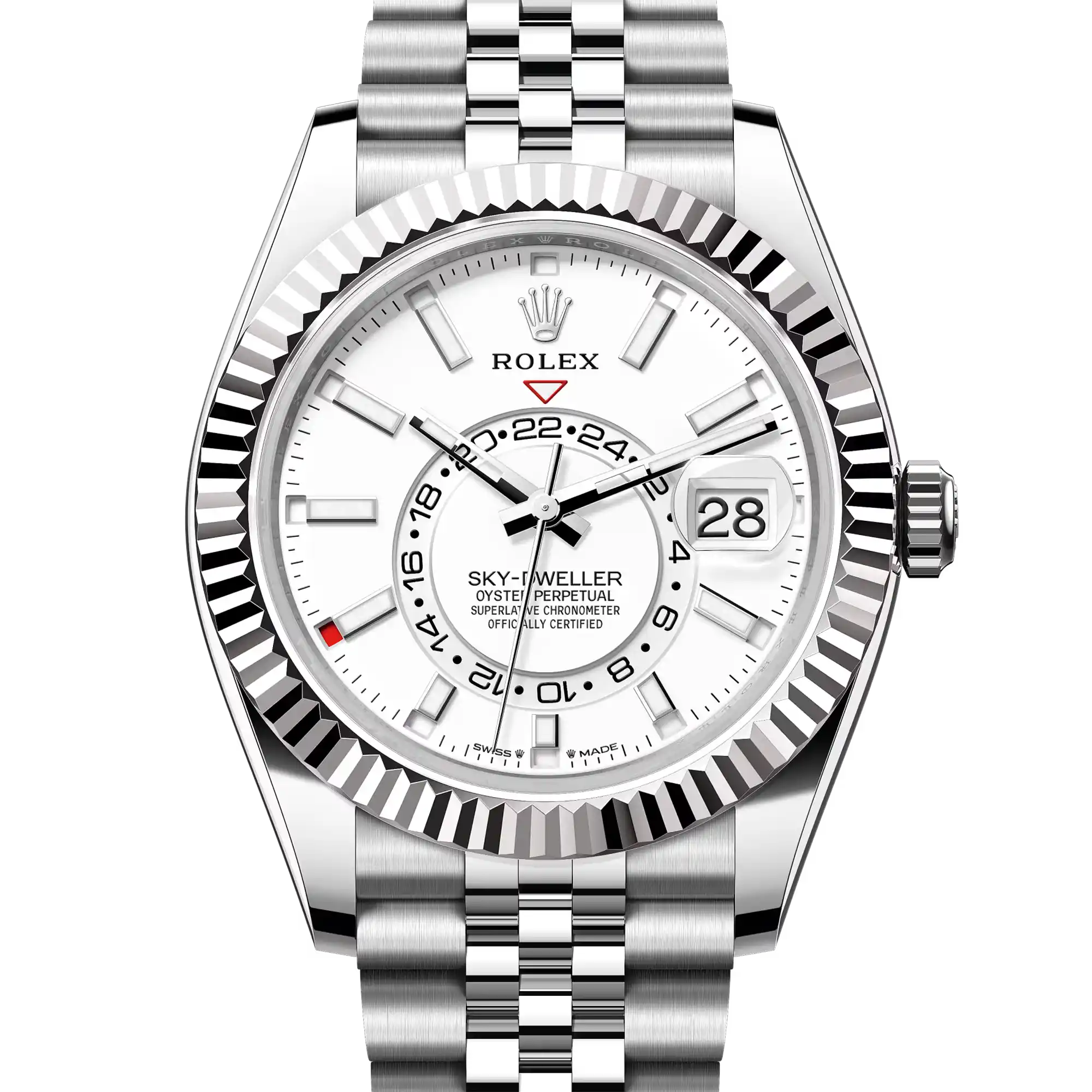 Rolex Sky Dweller White Dial Oystersteel White Gold Jubilee 336934