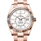 Rolex Sky Dweller White Dial Rose Gold Oyster 336935