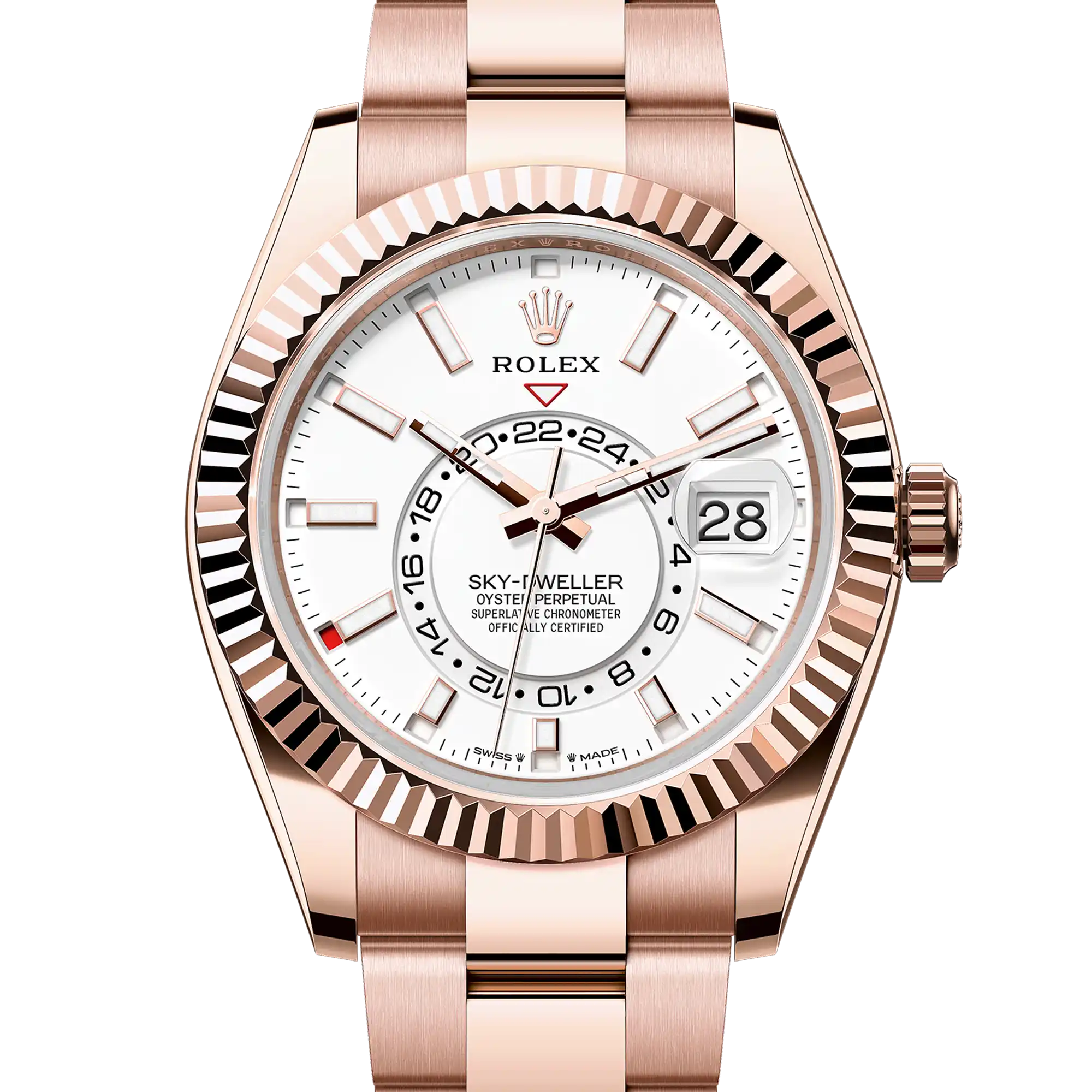 Rolex Sky Dweller White Dial Rose Gold Oyster 336935