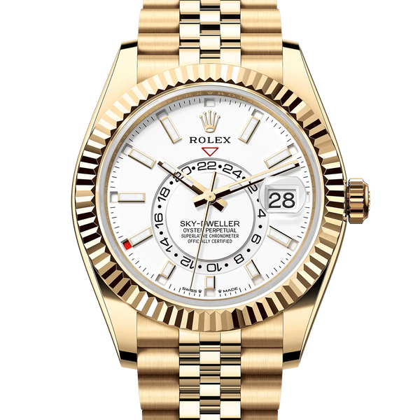 Rolex Sky Dweller White Dial Yellow Gold Jubilee 336938 – Tiger