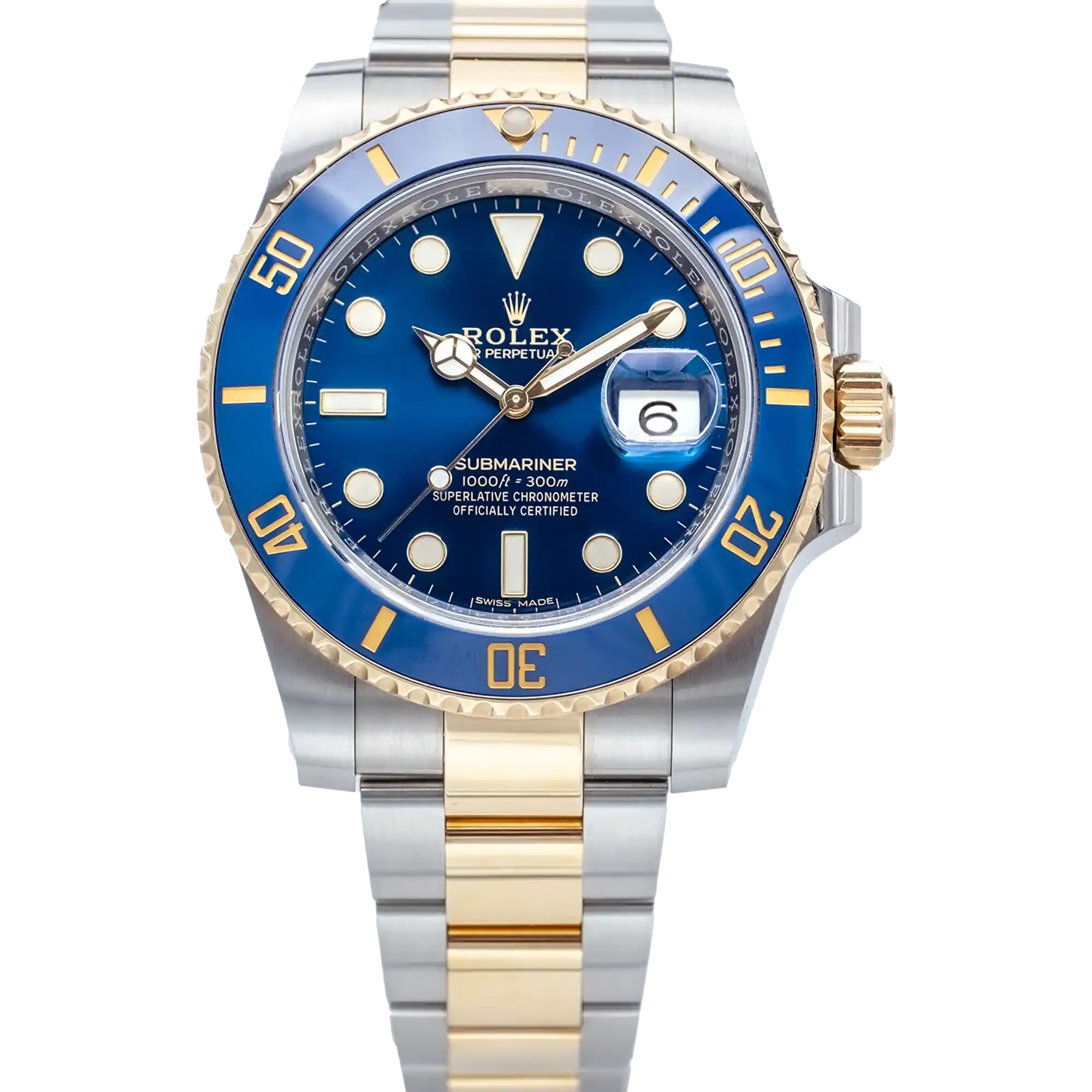 Rolex_Submariner_Bluesy_40_Oystersteel_Yellow_Gold_116613LB_-_Pre-owned_-_Front