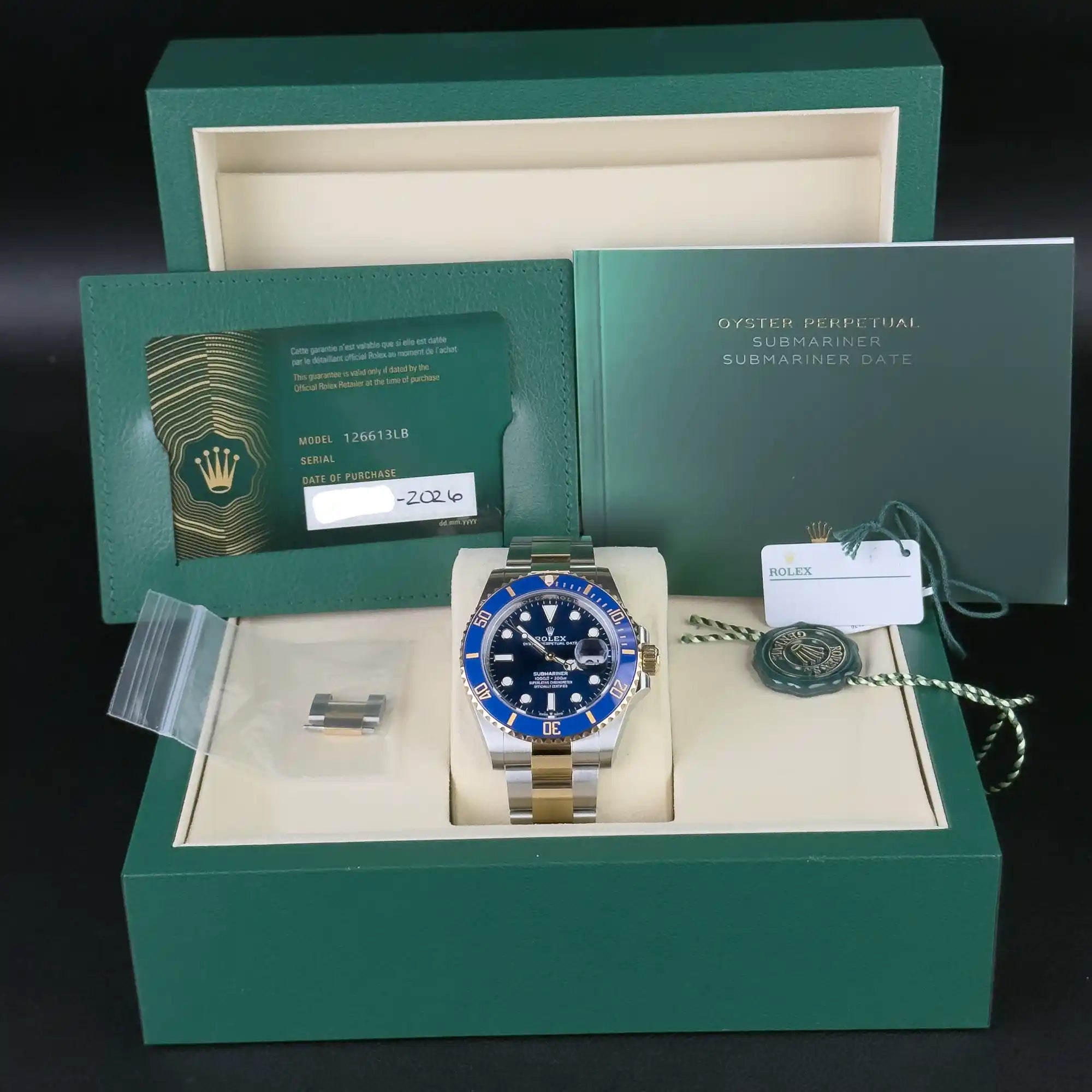 Rolex Submariner "Bluesy" 41 Oystersteel Yellow Gold  126613LB - 2026 Pre-owned - Full set