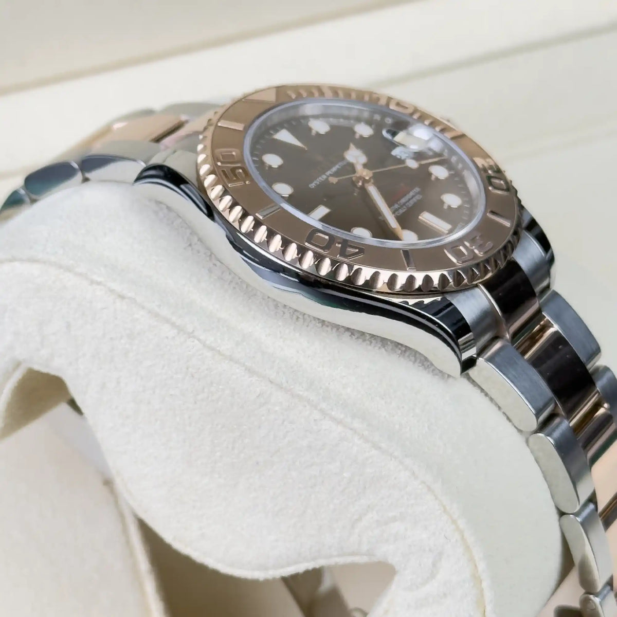 Rolex Yacht-Master 37 Chocolate Dial Oystersteel and Everose Gold 268621 - 2017 Pre-Owned Mint - Side 1