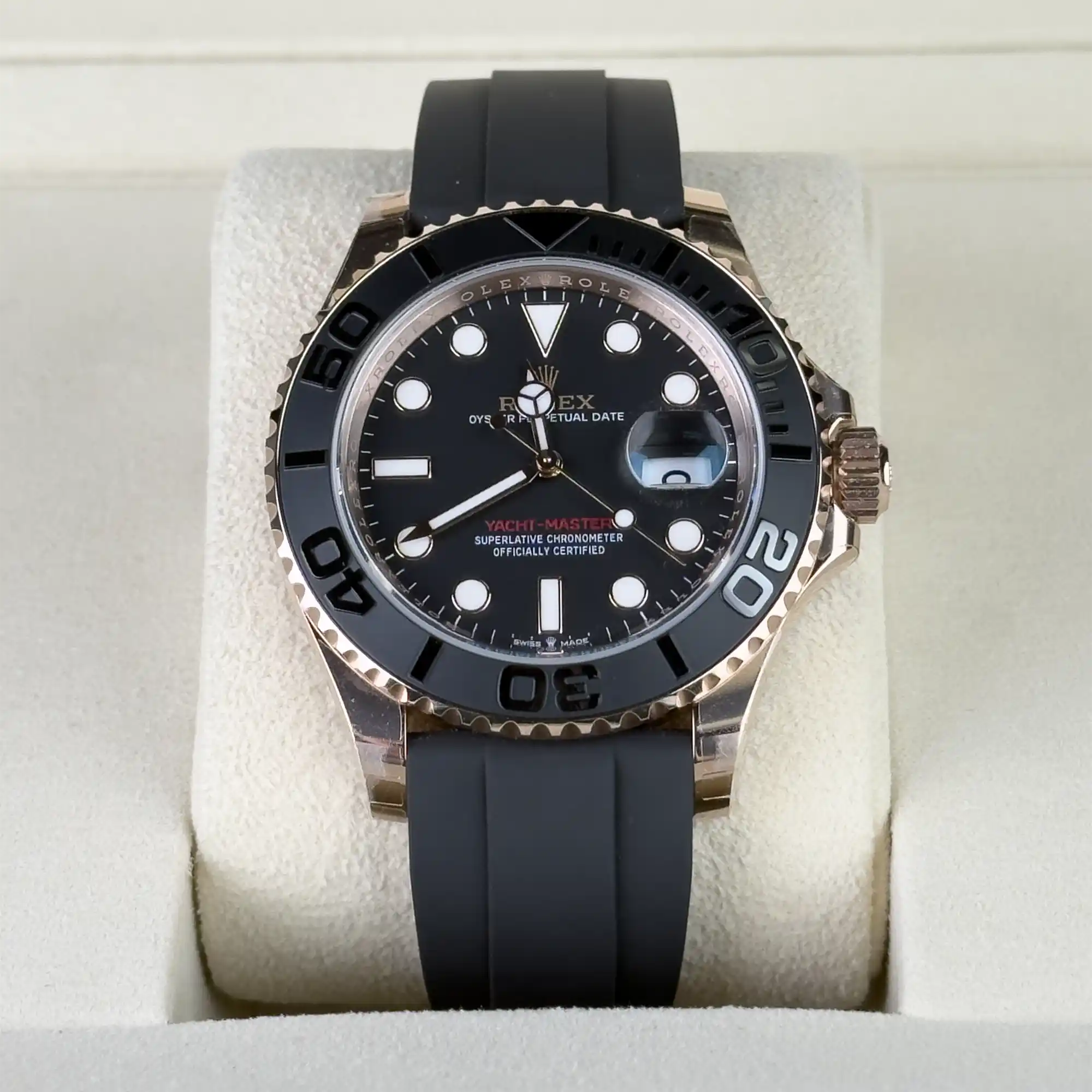 Rolex Yacht-Master 40 Black Dial Everose Gold 126655 – Tiger River