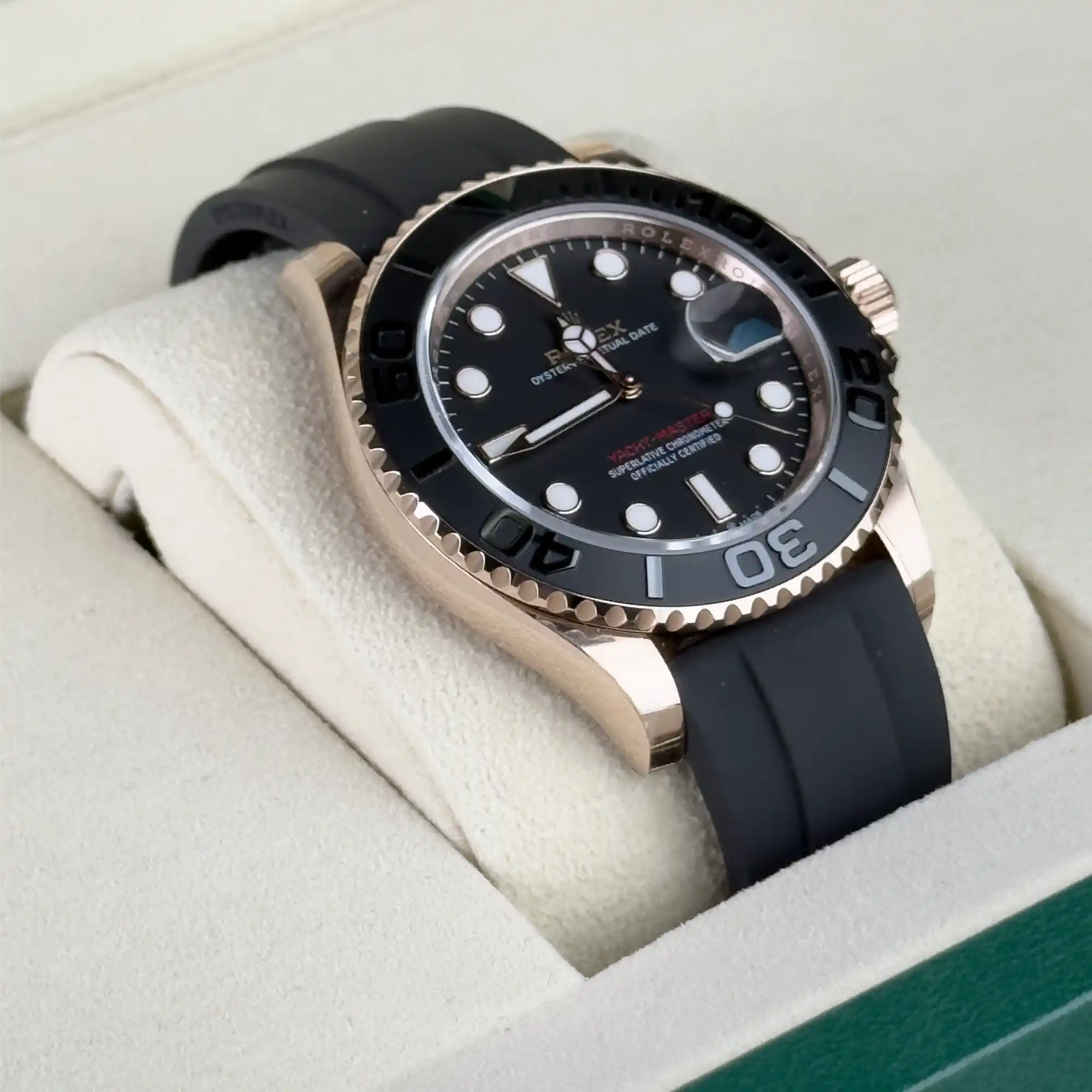 Rolex Yacht-Master 40 Black Dial Everose Gold 126655 - side1