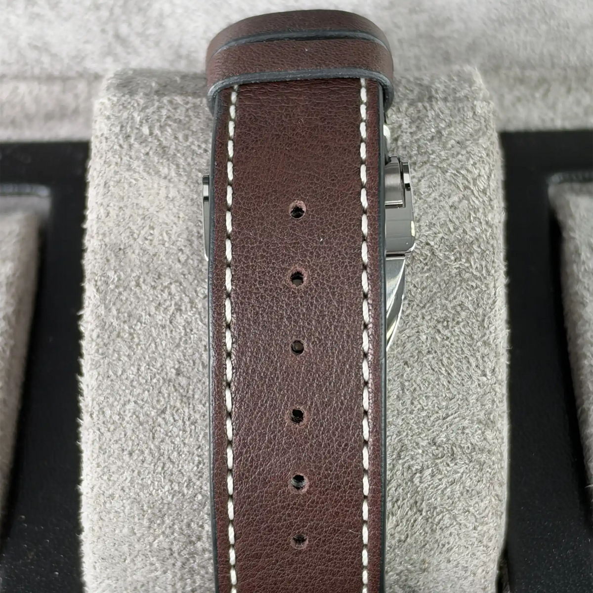 Tudor 1926 Silver Dial 6 Diamonds 39mm Brown Leather Strap Steel 91550-0007 - Bracelet 1