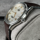 Tudor 1926 Silver Dial 6 Diamonds 39mm Brown Leather Strap Steel 91550-0007 - Side 2