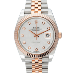 Rolex Oyster Perpetual Datejust Ii Mother Of Pearl 126331 White Dial Color Watch Front View