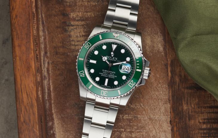 Rolex Submariner Date with green dial and bezel 
