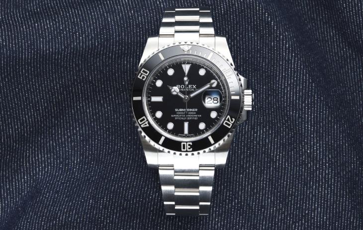 Rolex Submariner with black dial and black bezel 