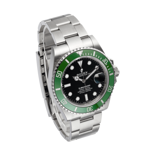 Rolex Submariner Date 126610lv Black Dial Color Watch Side View 3