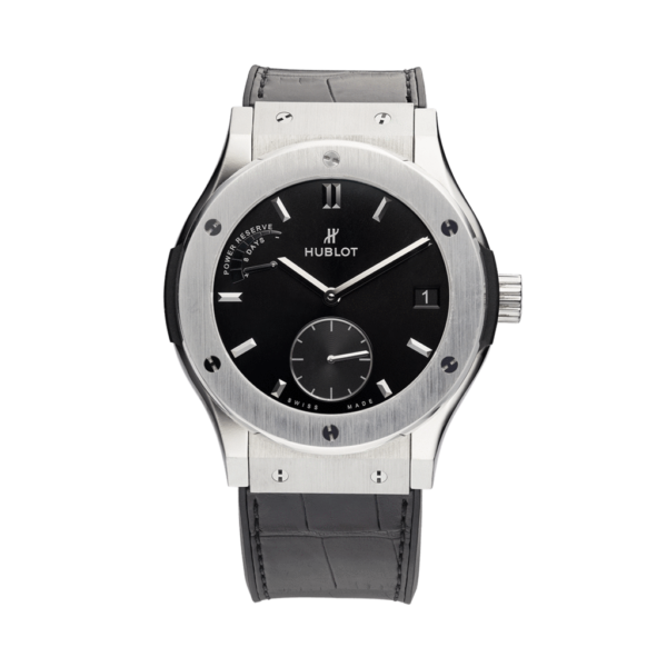 Hublot Classic Fusion Power Reserve 8 Days 45mm Ref. 516.NX.1470.LR Watch Front view 3
