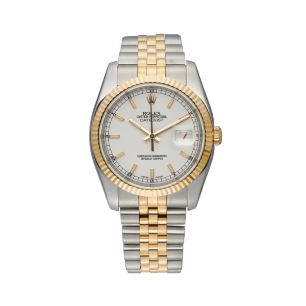 Rolex Oyster Perpetual Lady-datejust Ref. 116233 White Dial Color Watch Front View 2
