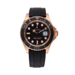 Rolex Yacht-master 40 Everose Gold Ref. 126655 Black Dial Color Watch Front View 2