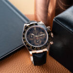 Rolex Cosmograph Daytona Discontinued Chocolate Arabic Dial Ref. 116515 Watch Front View 9