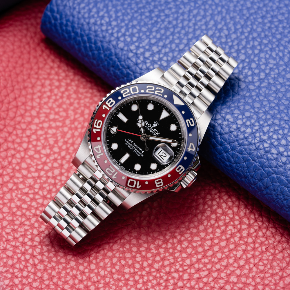 straal gezantschap voor Rolex GMT-Master II "Pepsi" 126710BLRO | Tiger River Watches