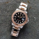 Rolex Yacht-master Two-tone Rose Gold Ref. 126621 Black Dial Color Watch Top View 1