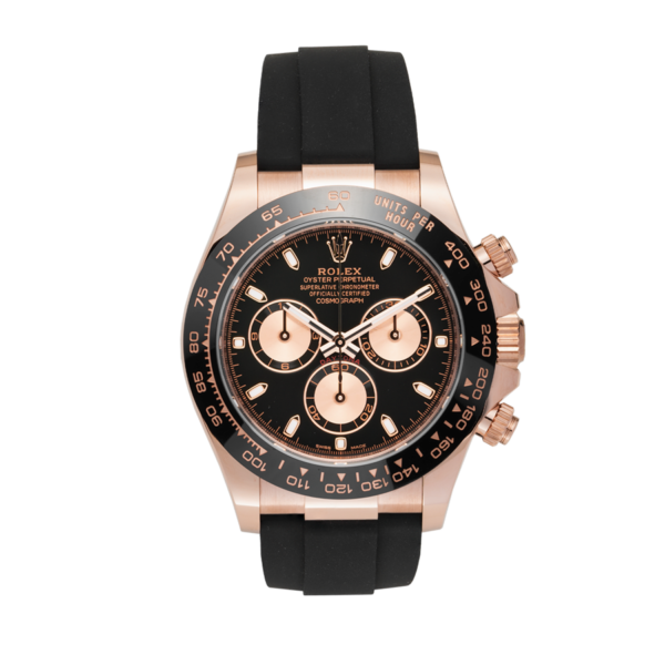 Rolex Daytona Rose Gold Oysterflex Bracelet Ref. 116515ln Watch Front View 1