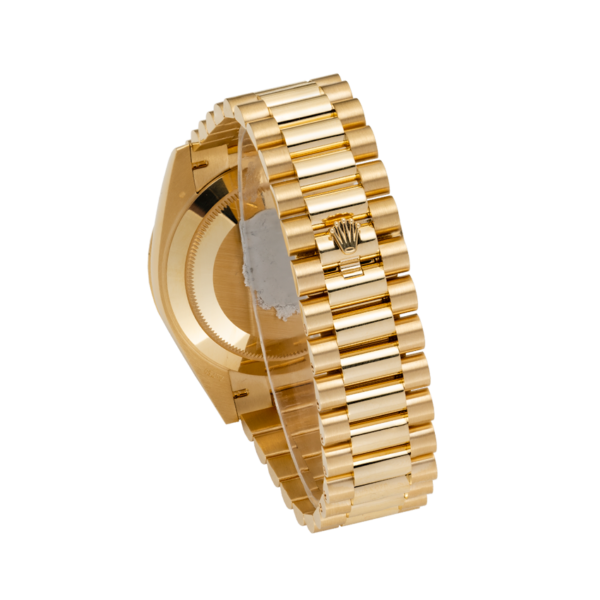 Bracelet Clasp Rolex Day-Date Presidential Watch Champagne Dial 40 MM 18 ct Yellow Gold Ref. 228348RBR