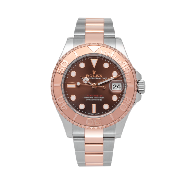 Rolex Yacht-master Rose Gold Ref. 268621 Chocolate Dial Color Watch Front View 1