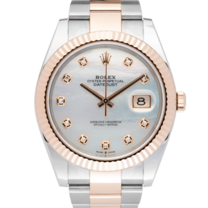 Rolex Datejust Pearl 41mm White Dial Color Watch Front View