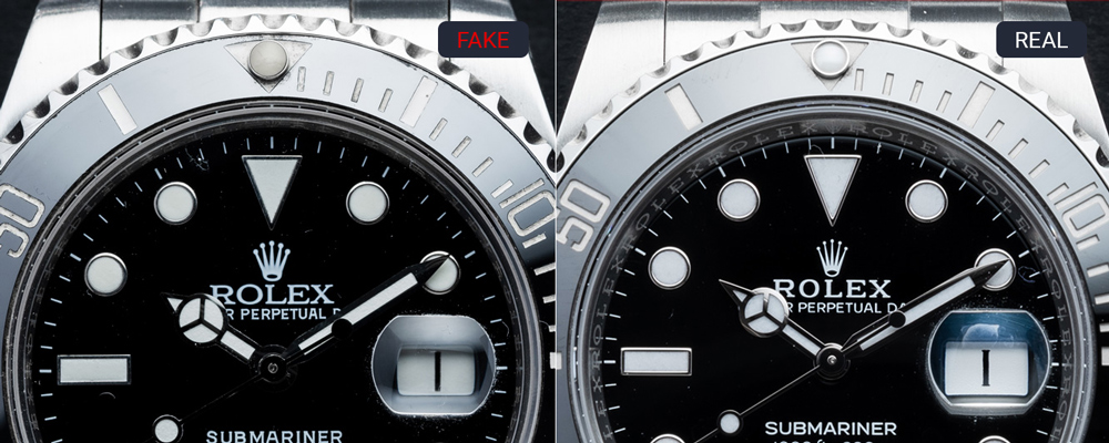 How to Spot a Fake Rolex Watch - Bezel Parts Difference Between Fake and Real Rolex